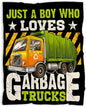 Garbage Trucks Blanket, Truck Gifts for Kids, Car Themed Flannel Blankets with Name, Soft Cozy Lightweight Throws Gifts for Truck Lovers & Boys 40x50 Inch for Kid