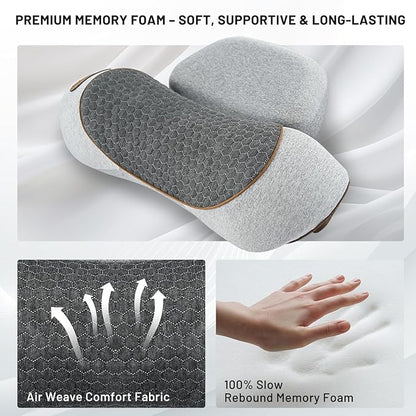 3-in-1 Neck Massager Pillow - Cervical Pillow Massage Neck Hump for Shoulder Pain Relief, Back Shoulder Massager with Kneading, Shiatsu Kneading Massage with Heating, Traction Function, Hump Corrector