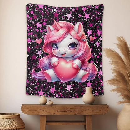 Girls Blanket Pink Unicorn Blanket for Girls 1-3 Gift for Unicorn Lovers, Cozy Soft Flannel 40 x 30 Inches Throws for Sofa Chair Couch