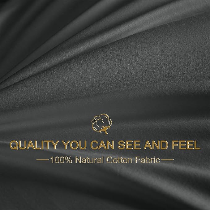 Goose Down Body Pillows for Adults, Large Body Pillow for Side Sleeper, Hugging Feather Body Pillow Insert, Cooling Full Length Long Pillow for Bed with 100% Organic Cotton Shell, (Black 20"x54")