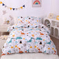 JSD Dinosaur Kids Duvet Cover Set Full Size, 3 Piece Soft Printed Microfiber Bedding Comforter Cover with Pillow Shams Zipper Closure, Comforter Not Included