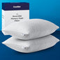 Cool Gel Cooling Pillow for Hot Sleepers - Queen Size Set of 2 Shredded Memory Foam Pillows for Sleeping - Adjustable Neck & Shoulder Support, Reversible Cover, Hypoallergenic & Breathable