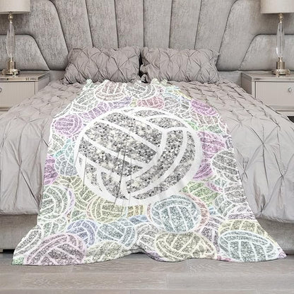 Volleyball Gifts, Volleyball Blanket for Teen Girls, Team Gift for Sport Lovers, Soft Plush Girls Throw Blankets Party Decorations for Bed Living Room, 60"x80"
