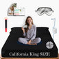 Ali King Grounding Sheets - California King Size, Soft Cotton with Silver Fiber, 15'' Deep Pocket Earth Grounding Fitted Bed Sheets for Improved Sleep (Black, California King 72''*84''*15'')