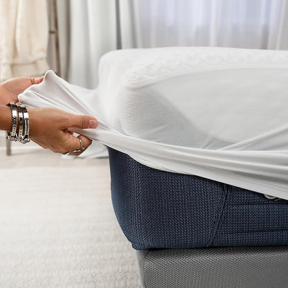 Bedgear Split King Dri-Tec Mattress Protector – Waterproof, Breathable, Washable, Adjustable Base Compatible – Deep Pocket Fitted Pad Fits 18” Mattress – White