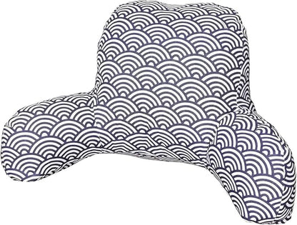 Bohemian Printed Reading Pillow with Support Arms Soft Bed Rest Pillows Back Support Cushion for Kids Reading Watching TV Sitting Up in Bed (23"×16"×10",Cloud)