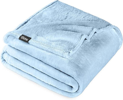 Bare Home Fleece Blanket - Twin/Twin Extra Long - Ultra-Soft Lightweight for Bed, Sofa, and Couch - Luxury Microplush - Cozy Warm Blanket (Twin/Twin XL, Light Blue)