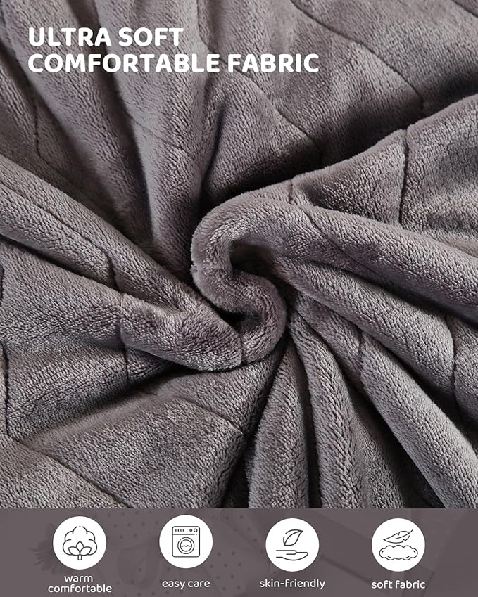 Heated Blanket Electric Blanket Full Size, Super Soft Cozy Upgraded Flannel Heating Blanket with 9 Heating Levels & 1-9 Hours Auto Off, Fast Heat & Overheat Protection, 72" x 84", Charcoal Gray