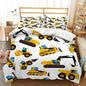 CVHOUSE Tractor Bedding Full Size,Excavator Truck Tractor Bedding Set for Boys Kids Teens,Tractor Comforter Set Cover Soft,1 Duvet Cover 2 Pillowcases 3 Piece,Boys Room Decor