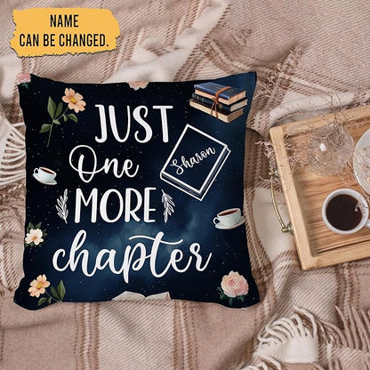 Hyturtle Personalized Book Pillow (Insert Included) Gifts for Book Lovers, Funny Reading Club Librarian Gifts for Girls Women on Birthday Christmas, Custom Name Couch Cushion Decor Throw Pillow