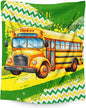 Boys Blanket Gifts School Bus Blankets for Kids Toddlers Boys - 30" x 40" Cute Car Themed Soft Lightweight Flannel Throws for Couch, Sofa, Bed, Office, Travel