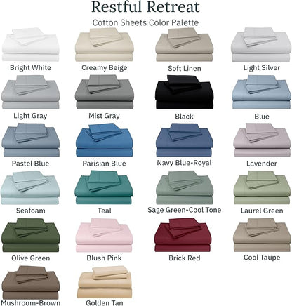 California Design Den California King Sheet Set - 100% Cotton, 600 Thread Count Deep Pocket Cal King Sheet Set, Luxury Soft Hotel-Quality Sheets Sateen Weave - Lavender