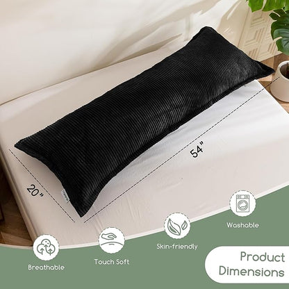 HIGOGOGO Body Pillow for Adults, Thickened Memory Foam Long Bed Pillow, Breathable Full Body Pillow with Removable Pillow Cover (20x54 Inch)