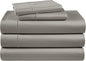 LANE LINEN 100% Egyptian Cotton Split King Sheets for Adjustable Beds - Soft & Comfy Sateen Weave Naturally Cooling Breathable Oeko Tex Certified Bed Sheets - Charcoal