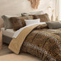 Petrichor Leopard Velvet Flannel Twin Comforter Set-Cheetah Print Western Blanket,Luxury Fuzzy Heavy Bedding Set, 2 Pieces Plush Winter Bed Set with Comforter (68"x88") & 1 Pillow Shams (20"x26")