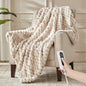 Heated Throw Blanket - Fast Heating 3D Jacquard Electric Heated Blanket, Cozy Heating Blanket with 6 Heating Settings & 4 Hours Auto-Off, Machine Washable, 50"x60", Tie-Dye Grey