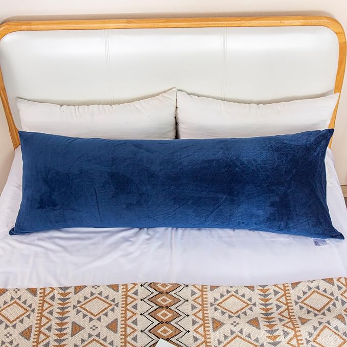 Body Pillow, Memory Foam Body Pillows for Adults Sleeping, Long Pillow for Bed, Big Large Firm Full Body Pillow for Side Sleeper, 20x54 Inch, Navy Blue