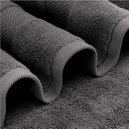 White Classic Luxury Bath Sheets Towels for Adults Extra Large | Highly Absorbent Hotel Collection | 35x70 Inch | 2 Pack (Charcoal Gray)
