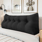 Headboard Wedge Pillow - Triangular Headboard Pillow Bed Rest Wedge Pillow for Sitting in Bed - Backrest Positioning Support Reading Pillow Daybed Pillows with Removable Cover