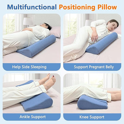 Bed Sore Turning Wedge Pillow for Side Sleeping, Positioning Medical Wedges, Pillows for Bedsore, Pressure Ulcer Cushion, Adult Incline Foam Wedge, Pillow for Bedridden Patients Back Pain Relief