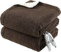 GarveeHome Electric Blanket King, Heated Blanket Dual Control Soft Double Sherpa Cozy with 4 Heating Levels & 10H Auto Off, Over-Heat Protection, Machine Washable, ETL Certification, Brown 90"x100"