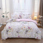 URBONUR Floral Duvet Cover Set King Size 3-Pieces Egyptian Cotton Percale Weave Bedding Set Garden Chic Flowers Comforter Cover, Soft Breathable Durable Bedding with Button Closure