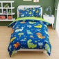SANDJEST Dinosaur Design Duvet Cover Sets Twin Size for Kids Boys, Include 1 Comforter Cover 68x86 Inches and 1 Pillowcase 20x26 Inches, Comforter Not Included, Gift for Christmas Birthday