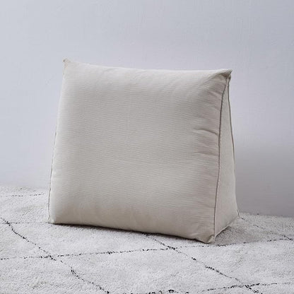 Single Triangle Bed Wedge Pillow for headboard Gap Triangular Reading Pillows for Sitting in Bed Adult Wedge headboard Pillow for College Dorm, Beige