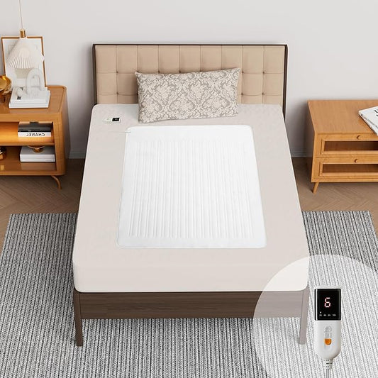 Heated Mattress Pad Mini Twin Size-Single Controller Electric Mattress Pad with Deep Pocket,6 Heat Settings & 10 Auto Shut Off Electric Bed Warmer,Machine Washable(31"x55")