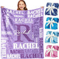 Personalized Blankets for Teen Girls Boys - Printed in USA, Custom Blanket with Kids Names, Ultra-Soft Flannel Monogrammed Baby Throws Blankets, Customized Christmas Brithday Gifts for Adults