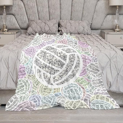 Volleyball Gifts, Volleyball Blanket for Teen Girls, Team Gift for Sport Lovers, Soft Plush Girls Throw Blankets Party Decorations for Sofa Bed, 50"x60"