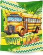Blanket for Boys, Personalized School Bus Throw Blanket Gifts for Kids Boys Age 4-6, 40"x50" Cute Custom Flannel Blankets Gift for Son Cars Lovers Lightweight Throws for Couch Sofa Bed Decor
