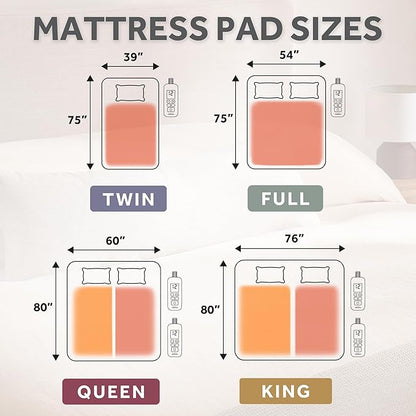 Sunbeam Restful Quilted Water Resistant Heated Mattress Pad - Twin