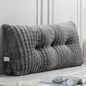 Wenqik Wedge Pillow Triangular Headboard Bed Reading Backrest Wedge Bolster Pillow with Removable Cover Back Support for Daybed Bunk Bed(Gray,Twin)