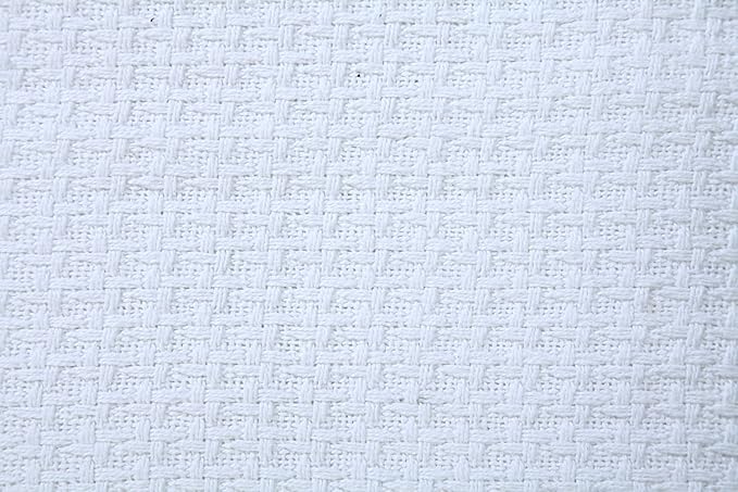 HILLFAIR 100% Combed Cotton Blanket– Twin XL Bed Blanket– Soft Cozy Warm Multipurpose Throws for Luxury Home Decor– 66 x 90 inch Twin XL Size Cotton Blankets for Beds- Blankets for All Season- White