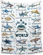 Shark Blanket Lovers Gift for Girls Boys Super Soft Flannel Blanket for Sofa Couch Bed- Plush Warm Cozy Bed Home Decor for All Seasons - 60"x80"for Full/Queen