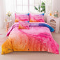 4Pcs Tie Dye Twin Comforter Set for Girls Kids, Watercolor Marble Abstract Art Pink Bedding Sets Twin Bed in A Bag (1 Comforter, 1 Flat Sheet, 2 Pillowcases)