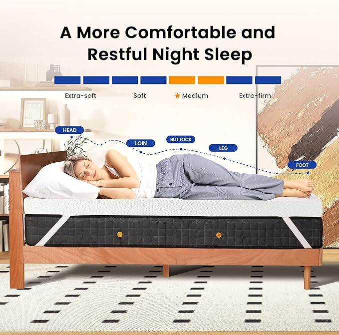 3 Inch Gel Memory Foam Mattress Topper Full, Cooling Mattress Topper with Removable & Washable Cover, CertiPUR-US Certified