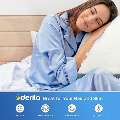 Derila King Size Pillow Case | Designed to Keep Your Memory Foam Pillow Covered and Protected with This Crisp, Clean, White Pillowcase Made from Premium Materials