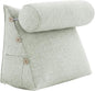 Daneey Reading Pillow for Bed Adult, Back Pillow for Bed Sitting Up, Back Support Pillow, White, 23.5 * 8 * 20IN