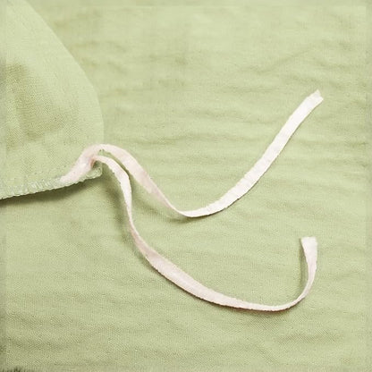Duvet Cover Queen Set, Luxury Brushed Microfiber Double-Layer Crinkle Gauze Sage Green Duvet Cover, 3 Pieces Bedding for All-Season, Soft Breathable with Zipper Closure (No Comforter)