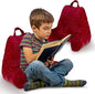 Cheer Collection Reading Pillow with Arms – Portable Bed Pillow for Sitting Up & Support, Foam-Filled Back Rest Pillow for Sitting in Bed & Couch, Machine Washable, Maroon