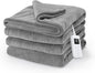 Sunbeam Electric Royal Luxe Microplush Heated Blanket, 12 Heat Settings, 12-Hour Auto Shut-Off, Fast Heating, Warm & Cozy, Machine Washable, Dove Gray Color, Full (84" x 72")