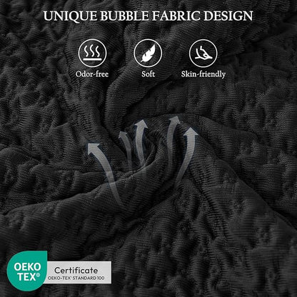 Side Sleeper Pillows for Adults, Adjustable Shredded Memory Foam Bed Pillows for Neck and Shoulder Pain, Standard Black Cooling Curved Pillows with Washable Cover & Extra Foam Bag