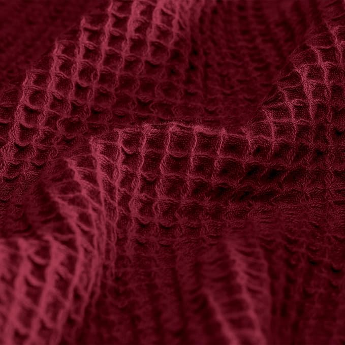 BOLL & BRANCH Waffle Bed Blanket - King/Cal King, Holly - Luxury 100% Organic Cotton - Soft, Lightweight and Breathable - Textured Waffle Weave