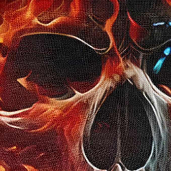Burning Skull and Red Roses King Size Duvet Cover Set Flowers Comforter-Cover and Pillowcases Black Background Burning Gothic and Florals Print Bedding Set Bedroom Decor