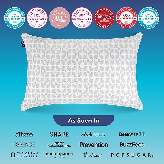 BLISSY Adjustable Memory Foam Pillow King Size – Cooling Memory Foam Pillows for Side Sleepers – Cooling Gel Pillow with Shredded Memory Foam – CertiPUR-US & Oeko-TEX