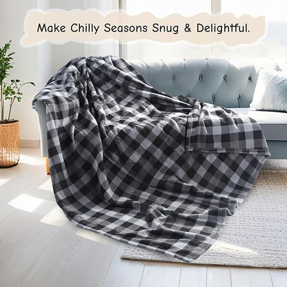 Electric Heated Blanket Full Size 72"x84", 4 Adjustable Heat Settings & 10-Hour Auto-Off, Plush Feel with Overheat Protection, Fast Heating for Luxurious Winter Warmth, Grey Plaid