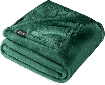 Bare Home Fleece Blanket - Full/Queen - Ultra-Soft Lightweight for Bed, Sofa, and Couch - Luxury Microplush - Cozy Warm Blanket (Full/Queen, Forest Green)