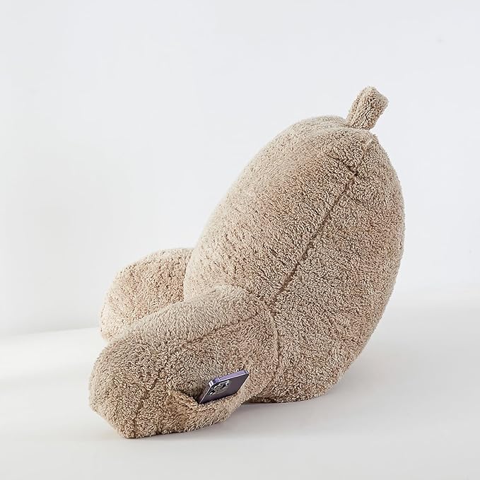 Reading Pillow for Sitting in Bed, Back Pillow Reading Pillow with Arms & Back Support, Dorm Room Essential for Girls and Boys Bed Chair Pillow